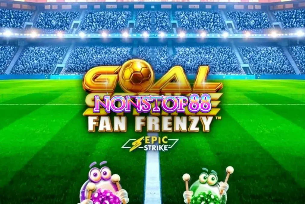 Tampilan visual stadion meriah dalam permainan slot Goal Strike Fan Frenzy