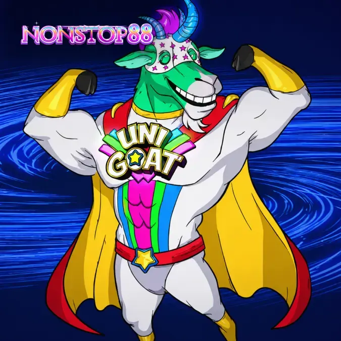 Tampilan visual slot Unigoat dengan karakter kambing dan elemen fantasi